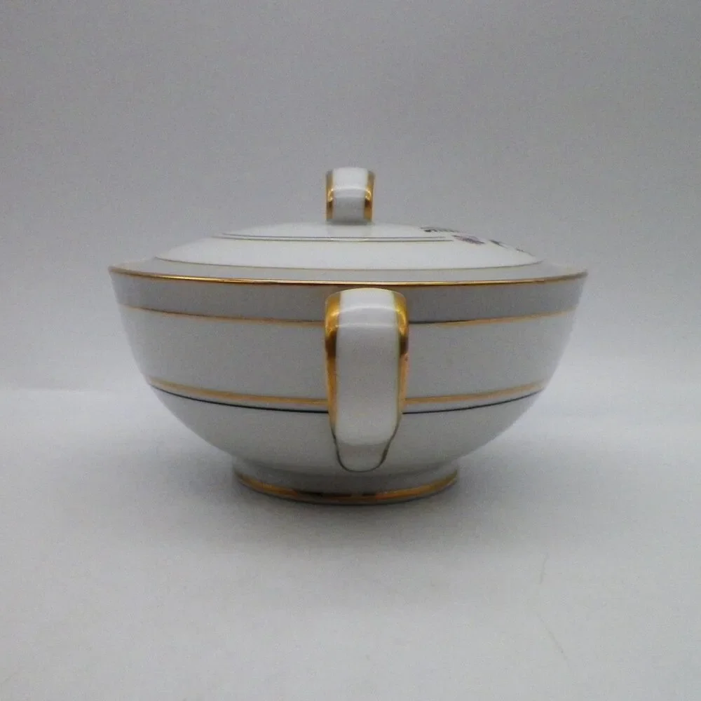 Lipper & Mann Queen Annes Lace Creamer & Sugar Bowl Fine China Japan MCM